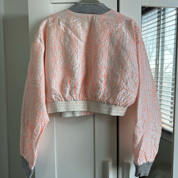 Without Walls Katey Embroidered Parachute Cropped Bomber Jacket - Picture 6 of 11